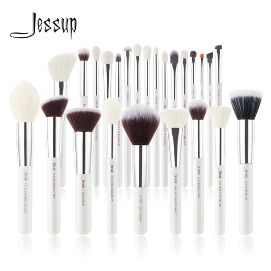 Makeup brushes set Pearl White/Silver High quality