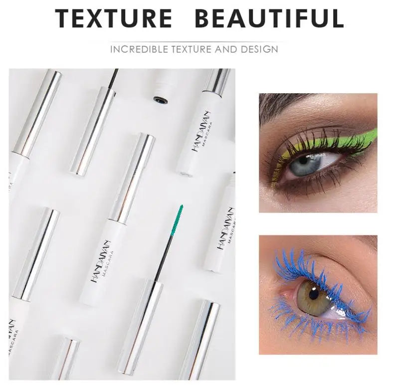 12 Color Silk Fiber Eyelash Waterproof  Extension Lashes Mascara