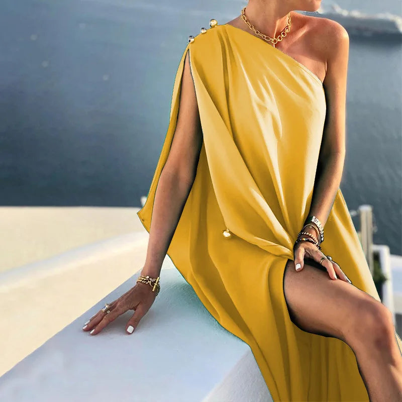 Boho Long Elegant One Shoulder Loose Party Dress