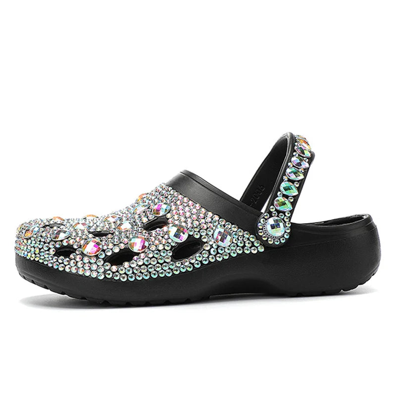 Luxury Slippers EVA Rhinestone Decoration Sandals Flip Flop Soft Casual Shoes