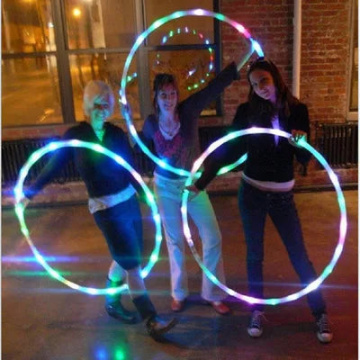 LED Colorful Circle Abdominal Fat Loss Light Crossfit Foldable Sport Hoop