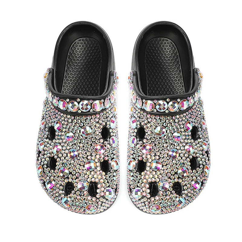 Luxury Slippers EVA Rhinestone Decoration Sandals Flip Flop Soft Casual Shoes