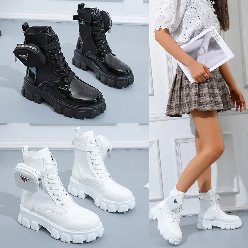 Fashion Design Women's Martin Mid-tube Thick-soled Short Ankle Boots