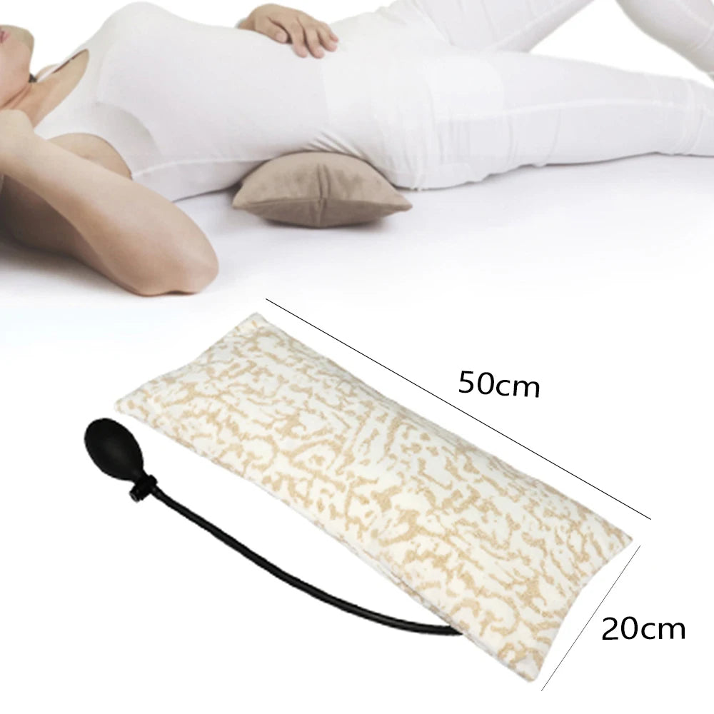 Portable Inflatable Lumbar Support Massage Pillows - Orthopedic Design for Back Pain Relief