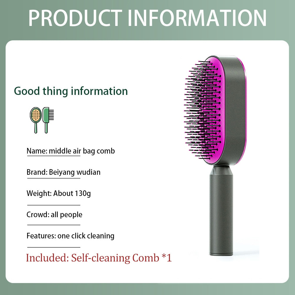 Self Cleaning Hair Comb