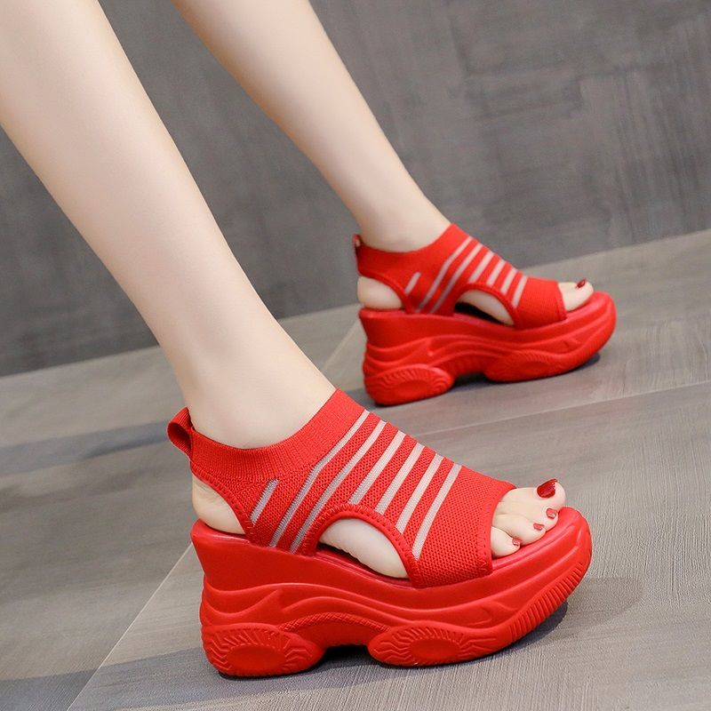 Platform 8 cm Increasing Sandals Thick Sole Casual Shoes