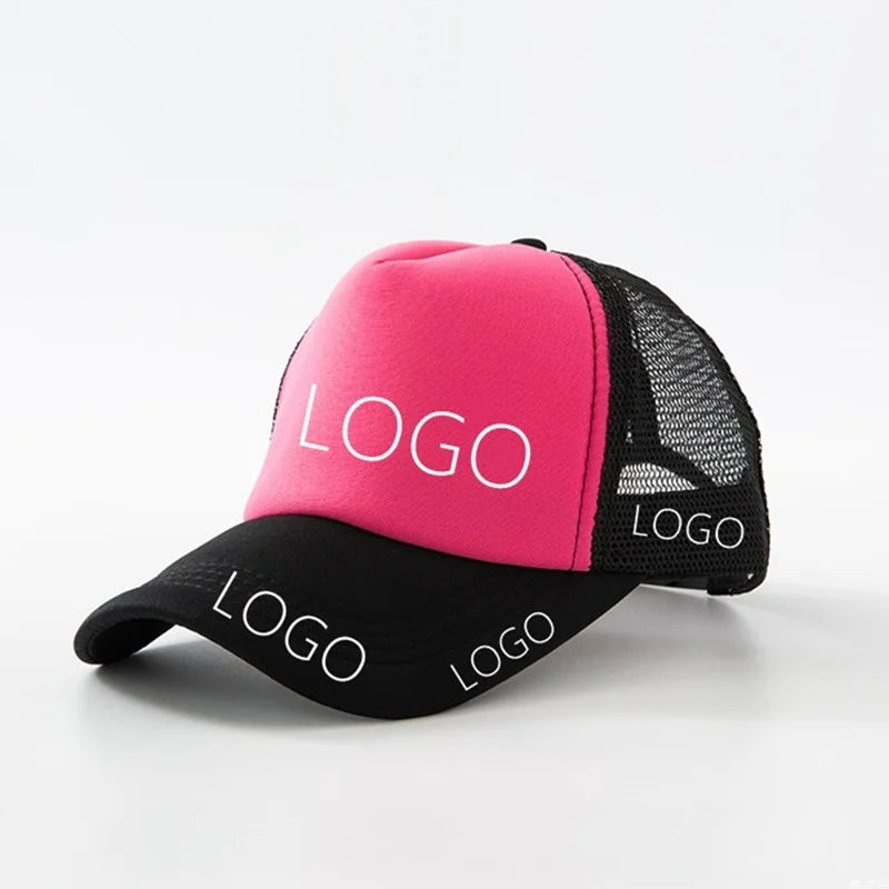 Multi colors foam Custom logo snapback hats breathable Diy personalised logo