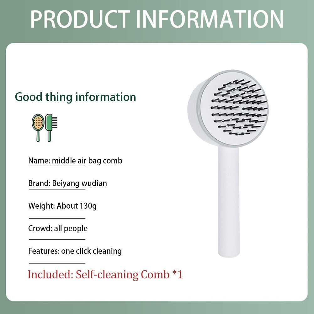 Self Cleaning Hair Comb