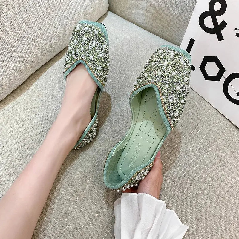 Flat Single Shoes Pointed Toe Loafers Soft Sole