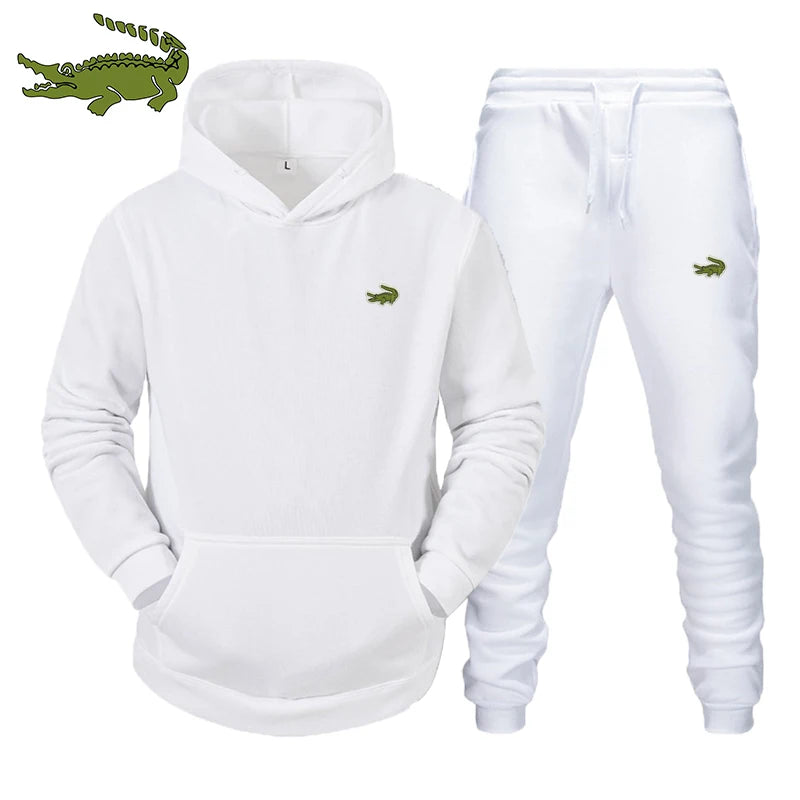 High Quality Men's Suit Fashion Casual Tracksuit 2 Piece Hoodie Pullover