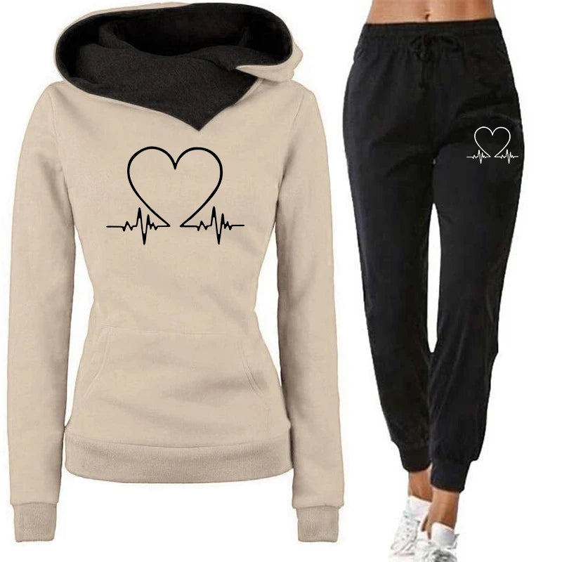 Two Piece Set Hoodies+Pants Pullovers Sweatshirts Suit Outfits