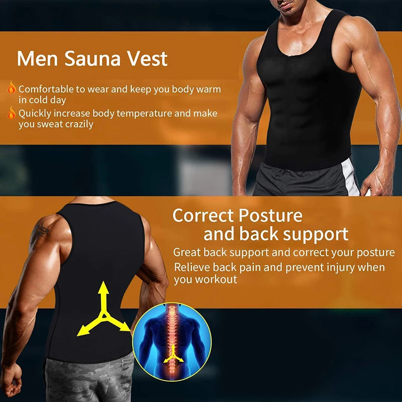 Sauna Vest Tank Top Slimming Body Shaper Corset Fat Burner Shirt Shapewear