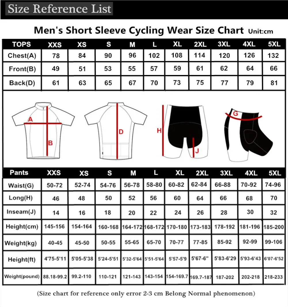 Cycling Team Custom Man and Women Short Sleeve Set Customized Jersey