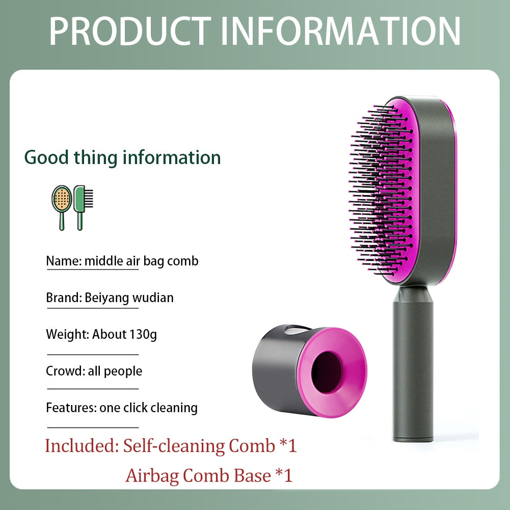 Self Cleaning Hair Comb