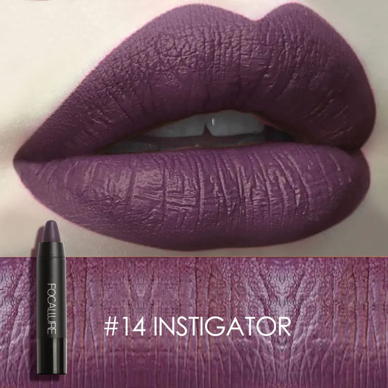 Matte Lipstick Pencil High Gloss Long-lasting Waterproof Lip Balm