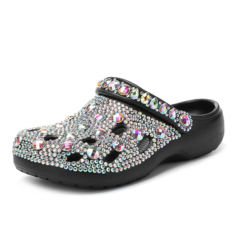 Luxury Slippers EVA Rhinestone Decoration Sandals Flip Flop Soft Casual Shoes