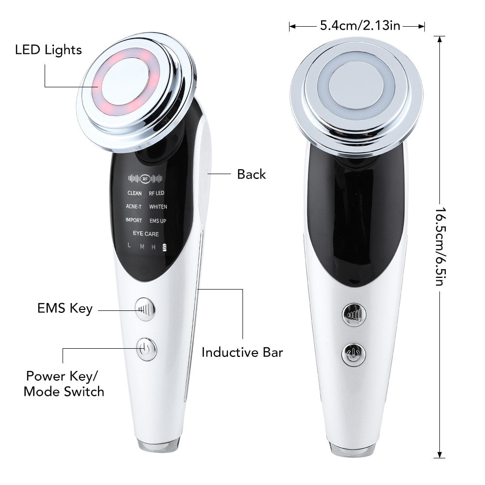 7 -1 RF EMS Micro Current Lifting Device LED Skin Rejuvenation Mesotherapy