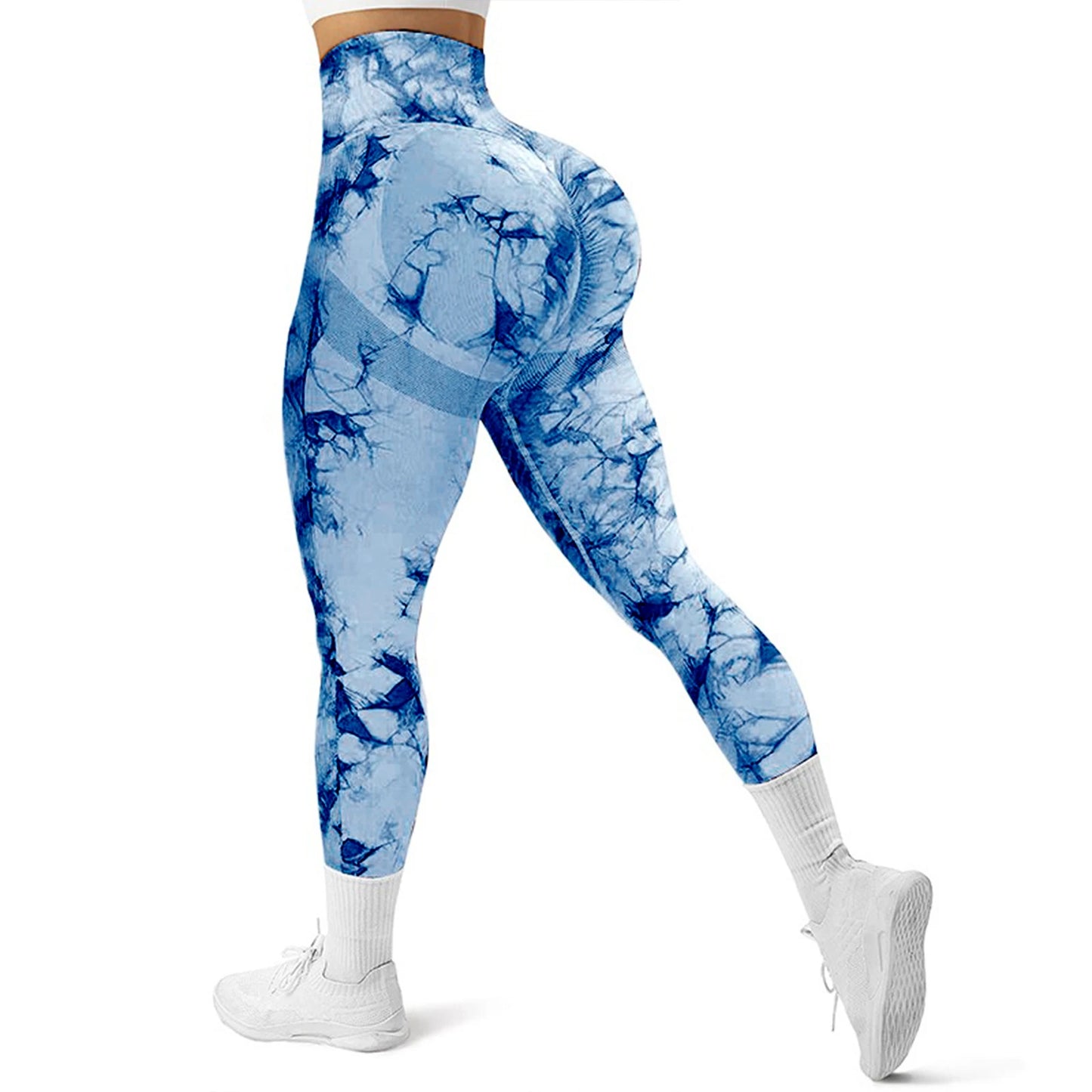 Seamless Fitness High Waist Tie Dye Legging Workout Scrunch Butt Lifting Tights