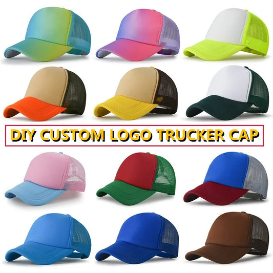 Multi colors foam Custom logo snapback hats breathable Diy personalised logo