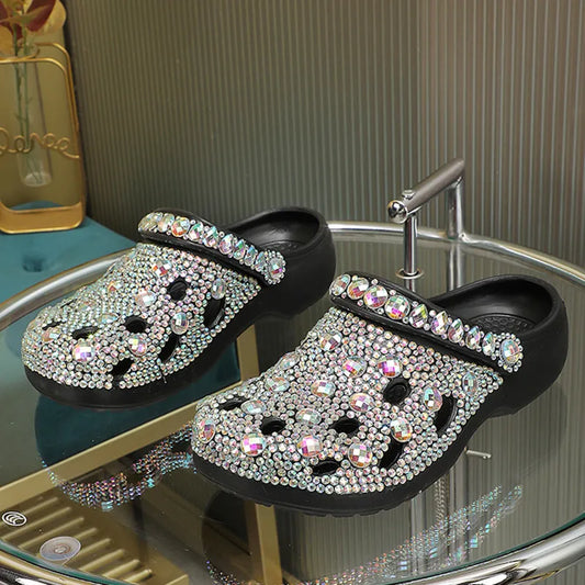 Luxury Slippers EVA Rhinestone Decoration Sandals Flip Flop Soft Casual Shoes