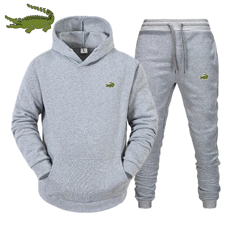 High Quality Men's Suit Fashion Casual Tracksuit 2 Piece Hoodie Pullover