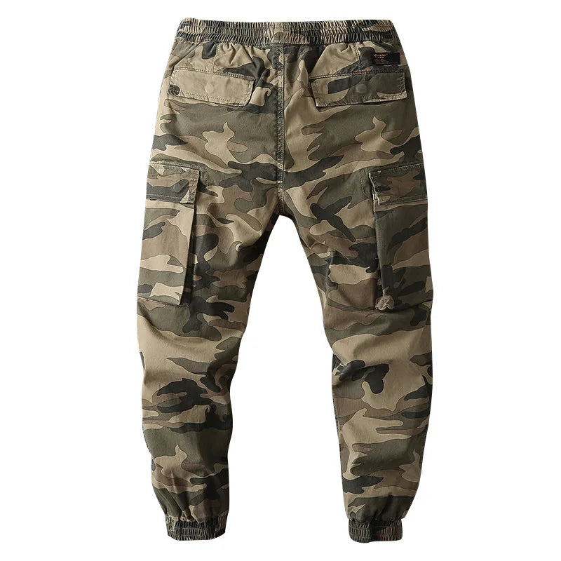 Camouflage Cargo Casual Loose Sweatpant High Quality Drawstring Trousers