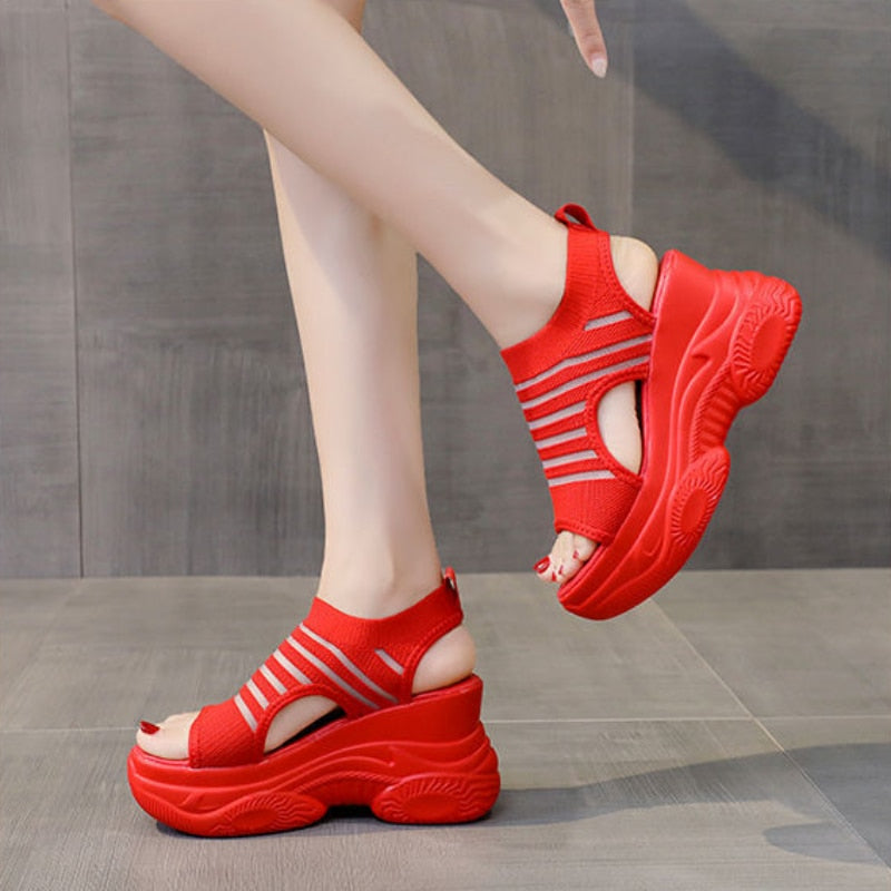 Platform 8 cm Increasing Sandals Thick Sole Casual Shoes