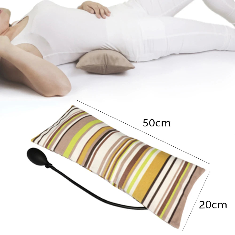 Portable Inflatable Lumbar Support Massage Pillows - Orthopedic Design for Back Pain Relief