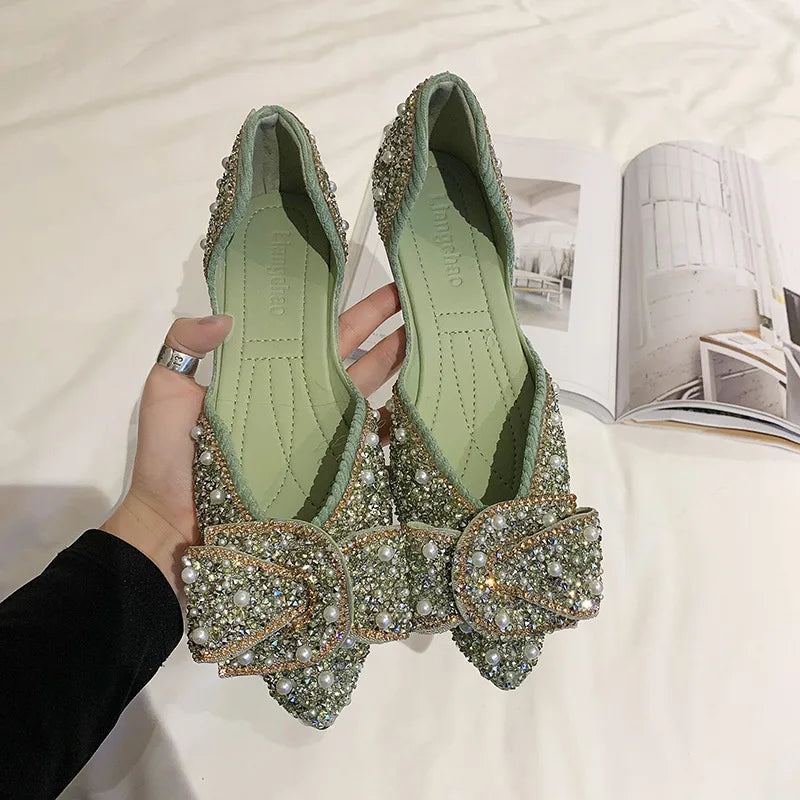 Flat Single Shoes Pointed Toe Loafers Soft Sole