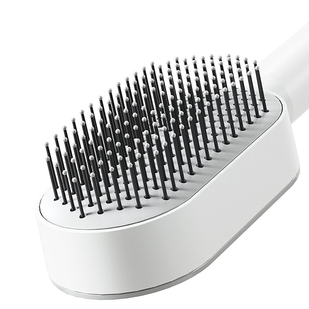 Massage Hair Brush Air Cushion One-Key Self Cleaning Professional Detangler