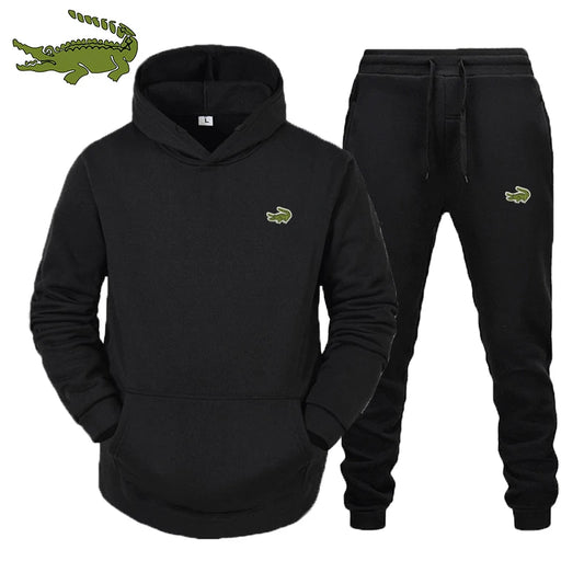 High Quality Men's Suit Fashion Casual Tracksuit 2 Piece Hoodie Pullover