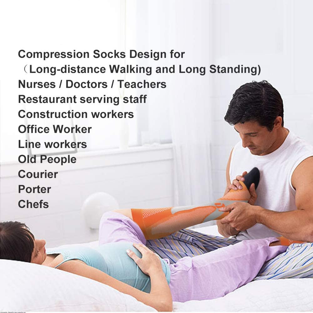 3 Pairs Medical Sport Compression Socks Men 20-30 mmhg for Edema Diabetic Varicose Veins