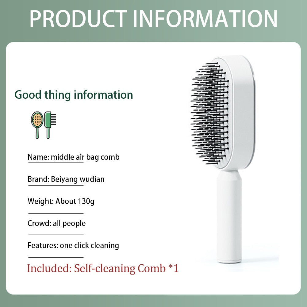 Self Cleaning Hair Comb