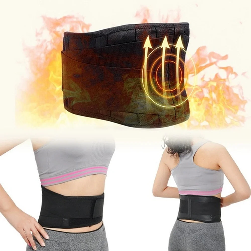 Self-heating Magnetic Belt Lumbar Waist Support Double Banded Adjustable