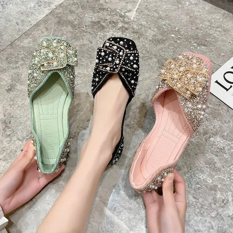 Flat Single Shoes Pointed Toe Loafers Soft Sole