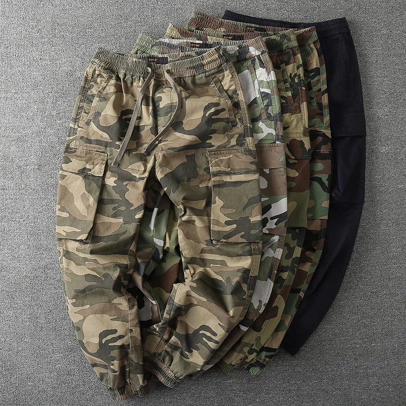 Camouflage Cargo Casual Loose Sweatpant High Quality Drawstring Trousers