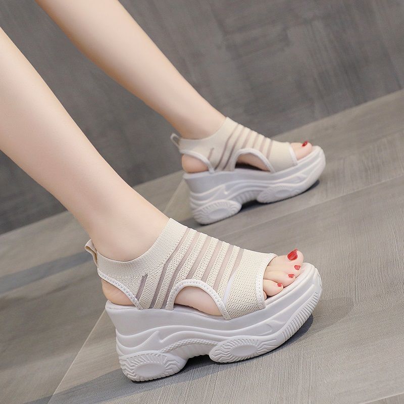 Platform 8 cm Increasing Sandals Thick Sole Casual Shoes