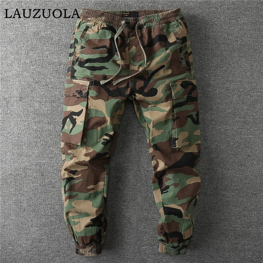 Camouflage Cargo Casual Loose Sweatpant High Quality Drawstring Trousers