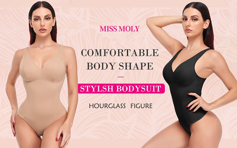 Slimming Underwear Bodysuit Body Shaper Waist Trainer Corset Shapewear Top with Padded Bra Postpartum Recovery - acfitpro