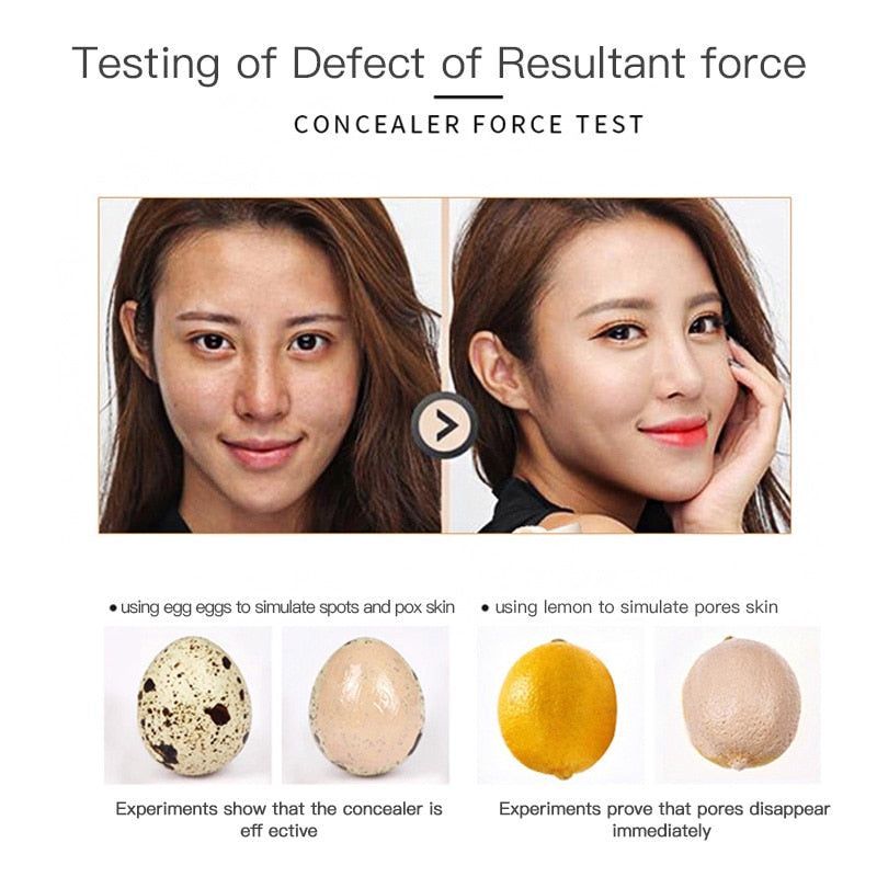 Air Cushion CC Cream Whitening Concealer Moisturizing BB Cream Makeup  Up with Mushroom Puff - acfitpro