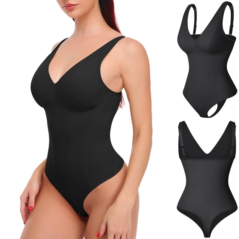 Slimming Underwear Bodysuit Body Shaper Waist Trainer Corset Shapewear Top with Padded Bra Postpartum Recovery - acfitpro