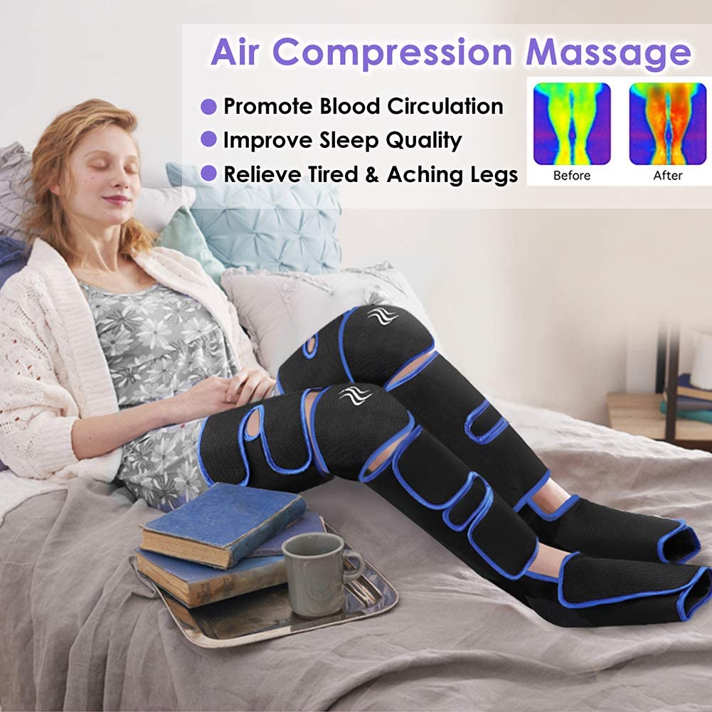 Nuaer 360° Foot air pressure leg massager knee massager promotes blood circulation Relief Muscle Pain Relax body - acfitpro