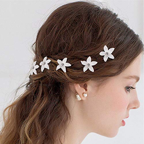 100 Pieces Flower Crystal Rhinestone Hair Pins - acfitpro