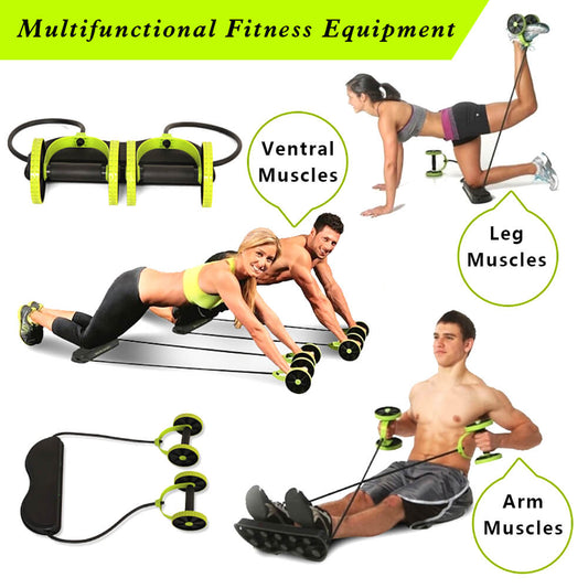 Muscle Exercise Pull Rope Fitness Equipment Wheel Abdominal Trainer Sets