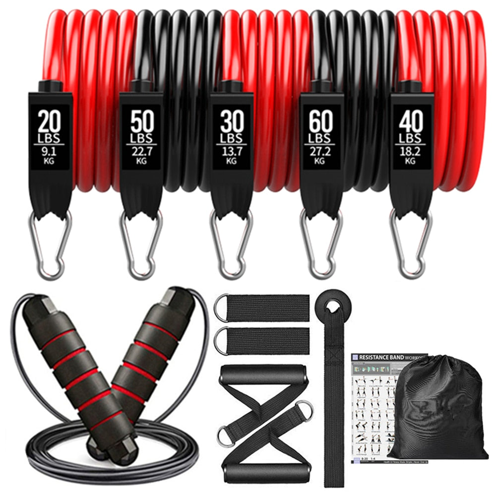 360LBS Fitness Resistance Loop Bands Set Exercise Equipment for Home Bodybuilding - acfitpro