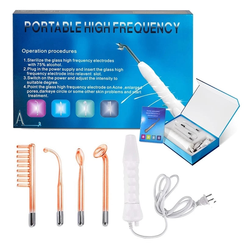 Beauty Star Electrode High-Frequency Facial Massage Machine Spot Acne Remover - acfitpro