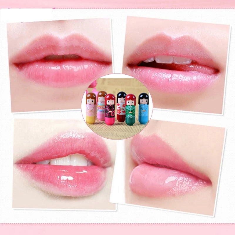 24pcs/pack Cute Balm Moiusturizing Lip Balm Beauty Makeup Lip Gloss Moist Smooth Lips Care 6 Different Flavor Kawaii Lip Bomb - acfitpro