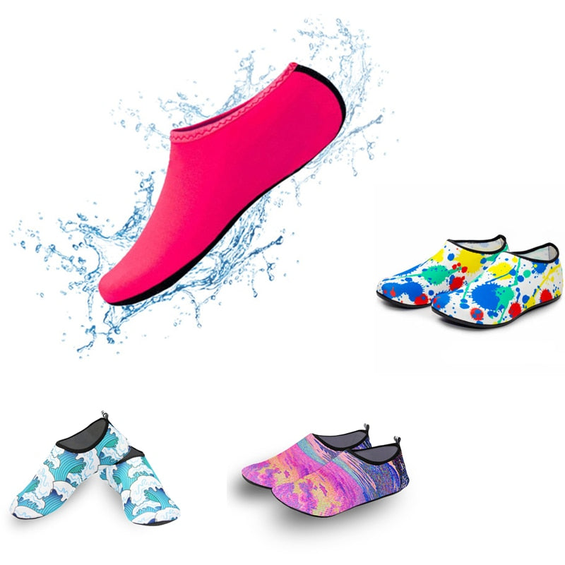 Water Shoes Swimming Socks Printing Color Aqua Beach Sneakers Seaside Slippers for Men, Women - acfitpro