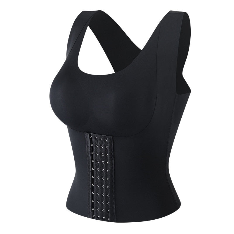 3-in-1 Waist Buttoned Bra Seamless Shapewear Snatch Bra - 3-in-1 Waist Trainer Bra - acfitpro