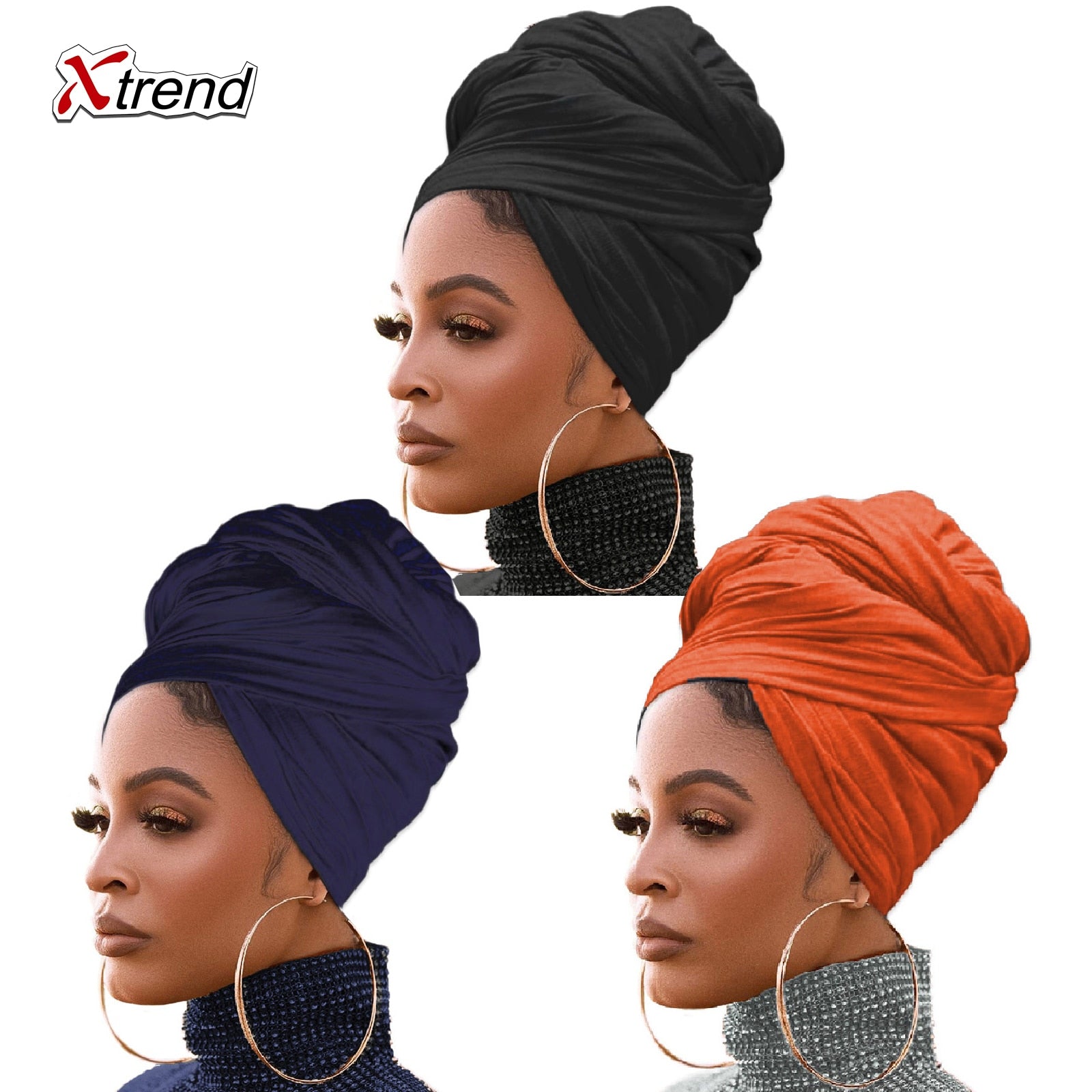 4 Pieces Stretch Head Scarfs Headbands  Soft Breathable Head Wraps for Women - acfitpro